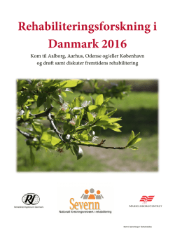 Program for Rehabiliteringsforskning i Danmark 2016