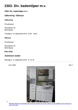 2303 - Div. bademiljøer m.v.