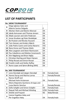 list of participants