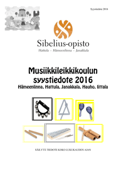 Lue Syystiedote musiikkileikkikoululaisille - Sibelius