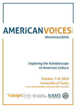 #AmVoices2016 Exploring the Kaleidoscope of American Culture