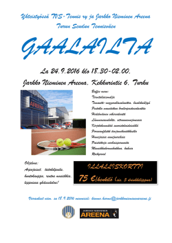 Gaalailta - TVS Tennis