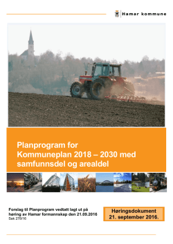 Planprogram for Kommuneplan 2018 – 2030