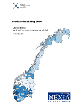 Bredbåndsdekning i Norge 2016