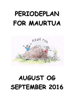 Periodeplan august og september 2016