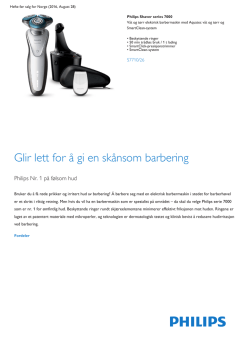 Product Leaflet: Våt og tørr elektrisk barbermaskin med