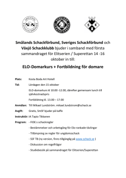 inbjudan - Sveriges Schackförbund