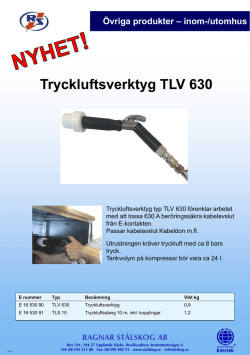 Tryckluftsverktyg TLV 630