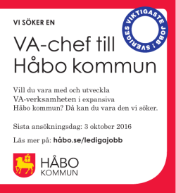 VA-chef till Håbo kommun