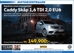 Caddy Skåp 1,6 TDI 2,0 EU6 - Annonsmarknaden