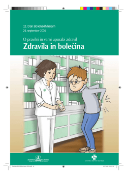 Zdravila in bolečina - Slovensko farmacevtsko društvo