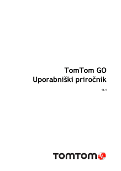 TomTom GO Uporabniški priročnik