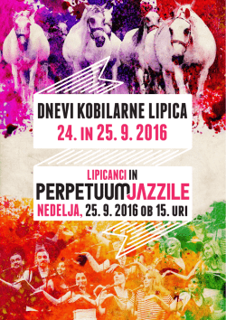 Program Dnevov Kobilarne Lipica 2016