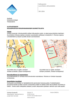 Kulkuspuisto suunnittelun aloitustiedote 28.9.2016