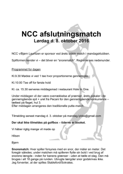 NCC-match d. 8. oktober
