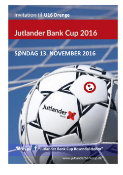 U16 Drenge - Jutlander Bank Cup