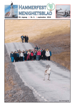 Menighetsbladet for Hammerfest menighet 2016-3