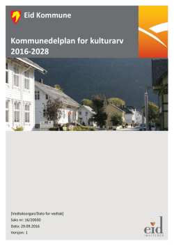 forslag til kommunedelplan for kulturarv 2016-2028