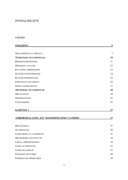 innhaldsliste