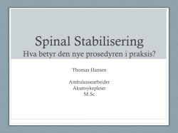 Spinal stabilisering