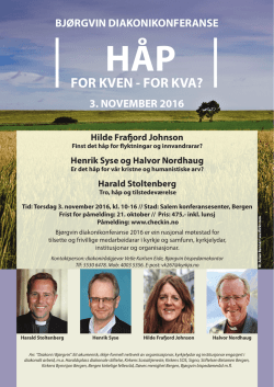 Plakat Bjørgvin diakonikonferanse