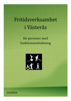 Länk till broschyren om Fritidsverksamhet i Västerås
