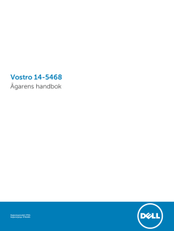 Vostro 14-5468 Ägarens handbok