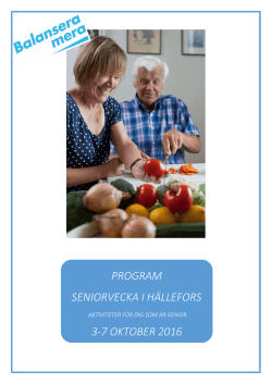 Program för Seniorveckan