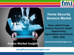 Home Security Sensors Market Growth and Forecast 2016-2026