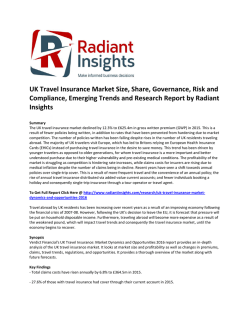 UK Travel Insurance Market Share, Governance, Risk and Compliance, Statistics, Emerging Trends and Research Report by Radiant Insights