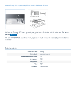 Valamu Smeg, 101cm, pealt paigaldatav, käsitsi, vääristeras