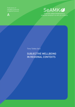 Subjective wellbeing in regional contexts