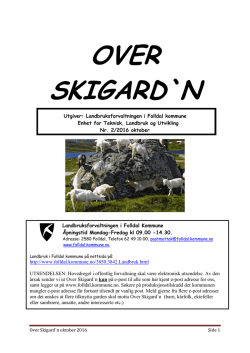 over skigard`n - Folldal kommune