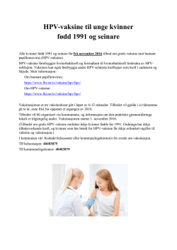 Informasjon om HPV
