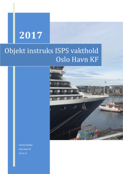 Objekt instruks ISPS vakthold Oslo Havn KF