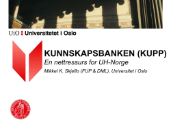 Skjeflo - Norgesuniversitetet