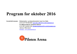 Program for oktober 2016