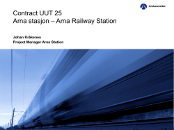 Contract UUT 25 Arna stasjon – Arna Railway