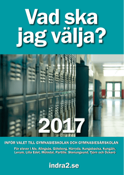 Vad ska jag v&auml;lja - G&ouml;teborgsregionens kommunalf&ouml;rbund