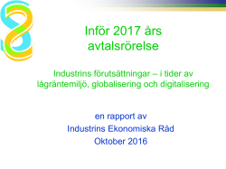 Presentation av IERs rapport inför avtalsrörelsen 2017