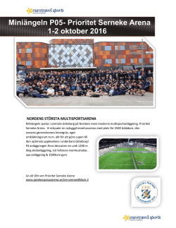 Miniängeln P05- Prioritet Serneke Arena 1-2 oktober 2016