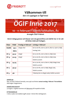 Inbjudan ÖGIF Inne 2017
