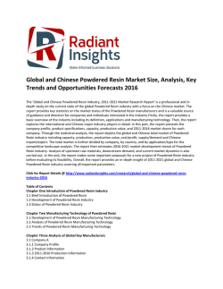 Powdered Resin Market Share, Growth, Cost and Price, Analysis, Key Trends and Opportunities Forecasts 2016