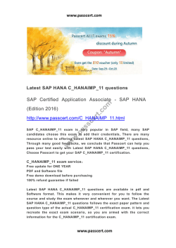 SAP HANA C HANAIMP 11 questions