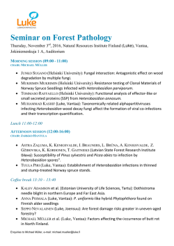 Seminar on Forest Pathology