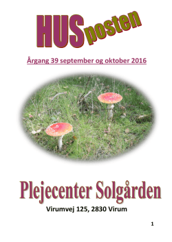 September-oktober 2016 - Plejecenter Solgården