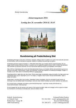 Rundvisning på Frederiksborg Slot