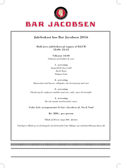 Julefrokost hos Bar Jacobsen 2016