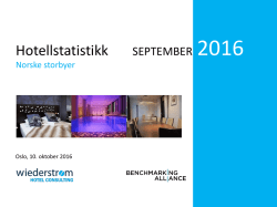 Hotellstatistikk norske storbyer SEP.2016