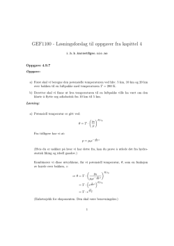 GEF1100 - Løsningsforslag til oppgaver fra kapittel 4